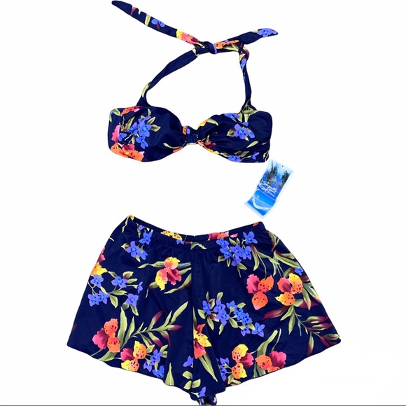 HP {South Point} NWT Bow Floral Bikini Top Swim 16 - Picture 13 of 16